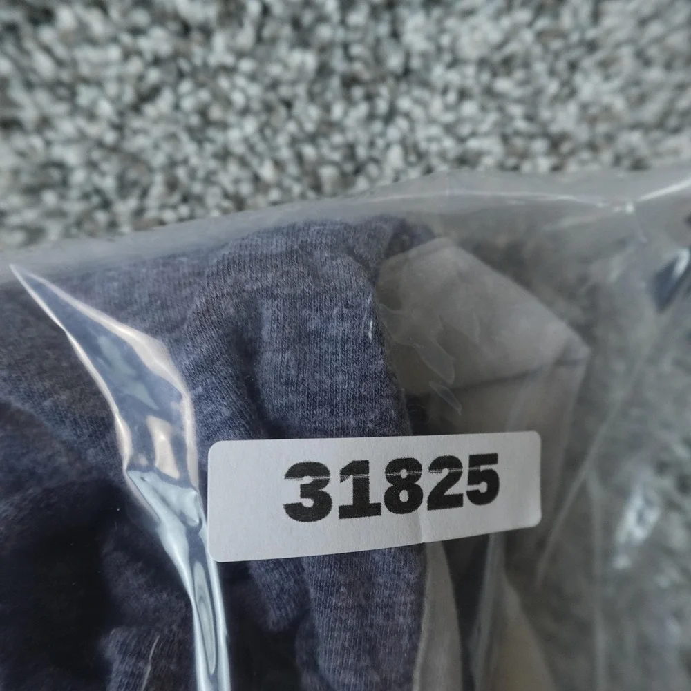 Banana Republic Shirt Mens L Blue Hooded Henley Long Sleeve Hoodie Tee Jersey